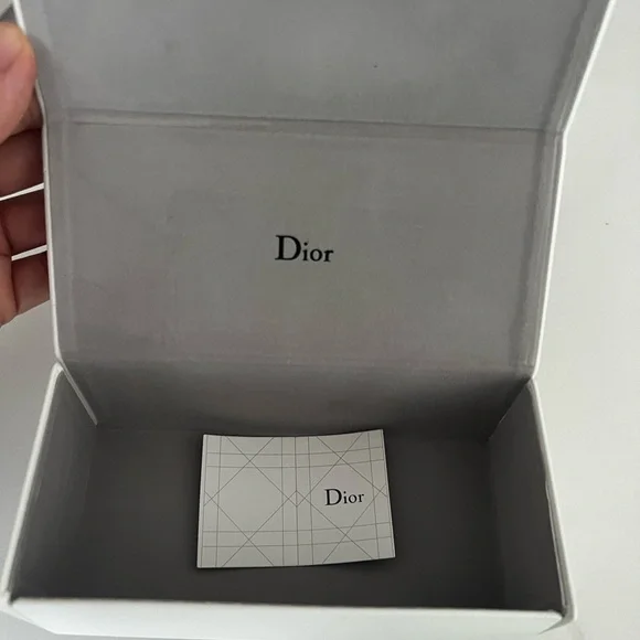 Dior Women's Glasses Case - Elegant White and Gray - Picture 1 of 4